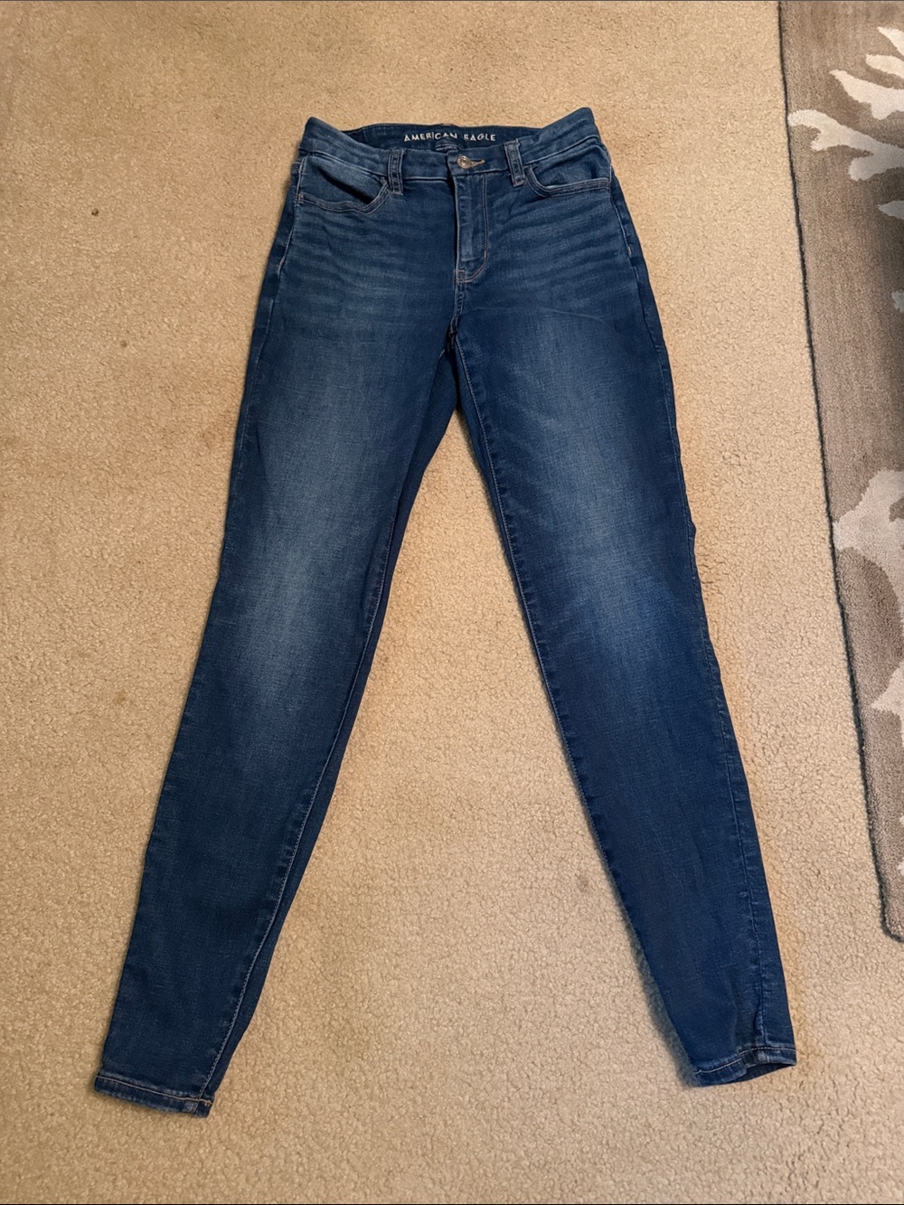 American Eagle Outfitters Women's Dark Blue Skinny Jeans